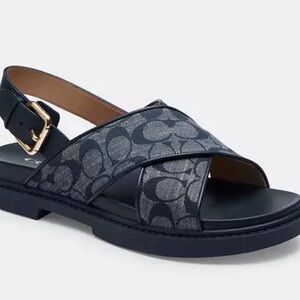Women's coach navy blue sandal